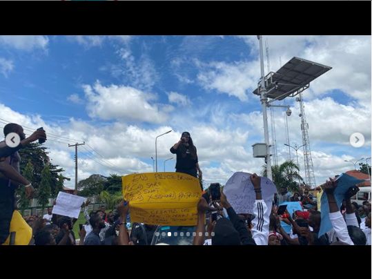 Actress, Angela Okorie Leads #endpolicebrutality Protest In Ebonyi (Photos)