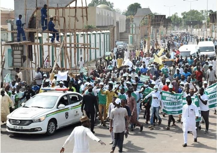 Pro-SARS/SWAT Protest Holds In Support Of SARS In Kano (Photos)