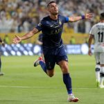 Ronaldo Celebrates A Goal Against Opponents Al-Shabab