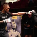 Adesanya at the UFC 293 open workouts