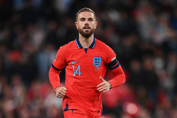 Jordan Henderson playing for England