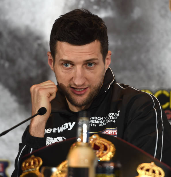 Carl Froch during a Press Conference at Wembley Stadium, London