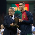 Cristiano Ronaldo with coach