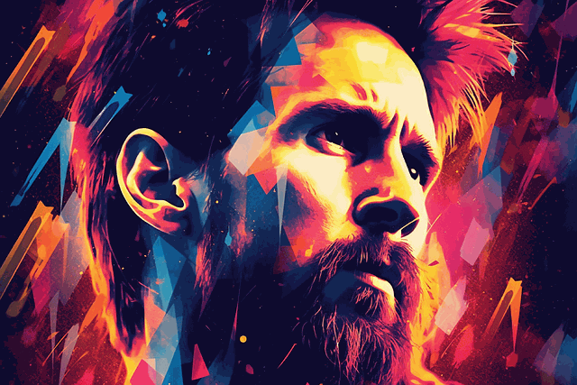 Lionel Messi art found on Pixabay