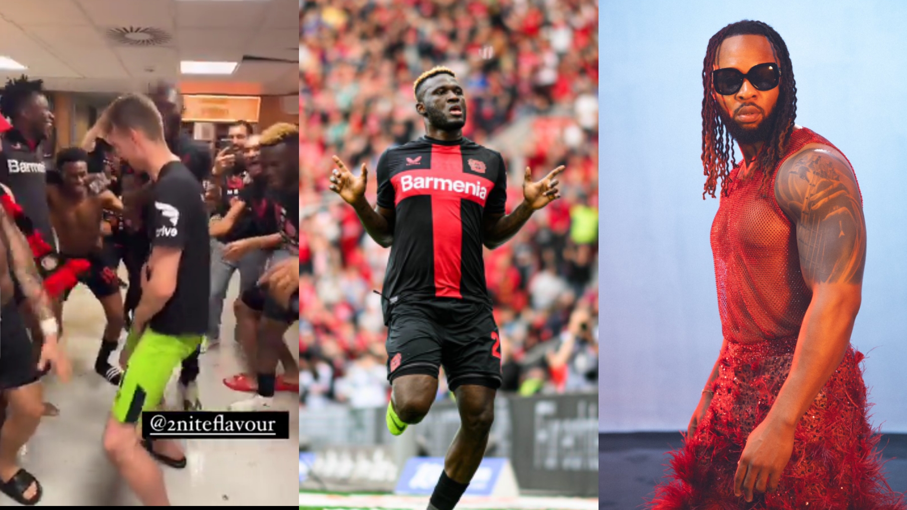 CHAMPIONS: Victor Boniface spices up dressing room title celebration as his teammates jam to Flavour’s hit jam, sings it words to words